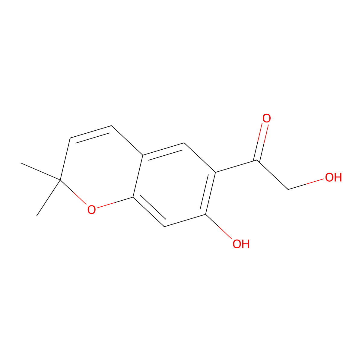 Desacetylripariochromene B molecular structure, CAS 69790-24-5