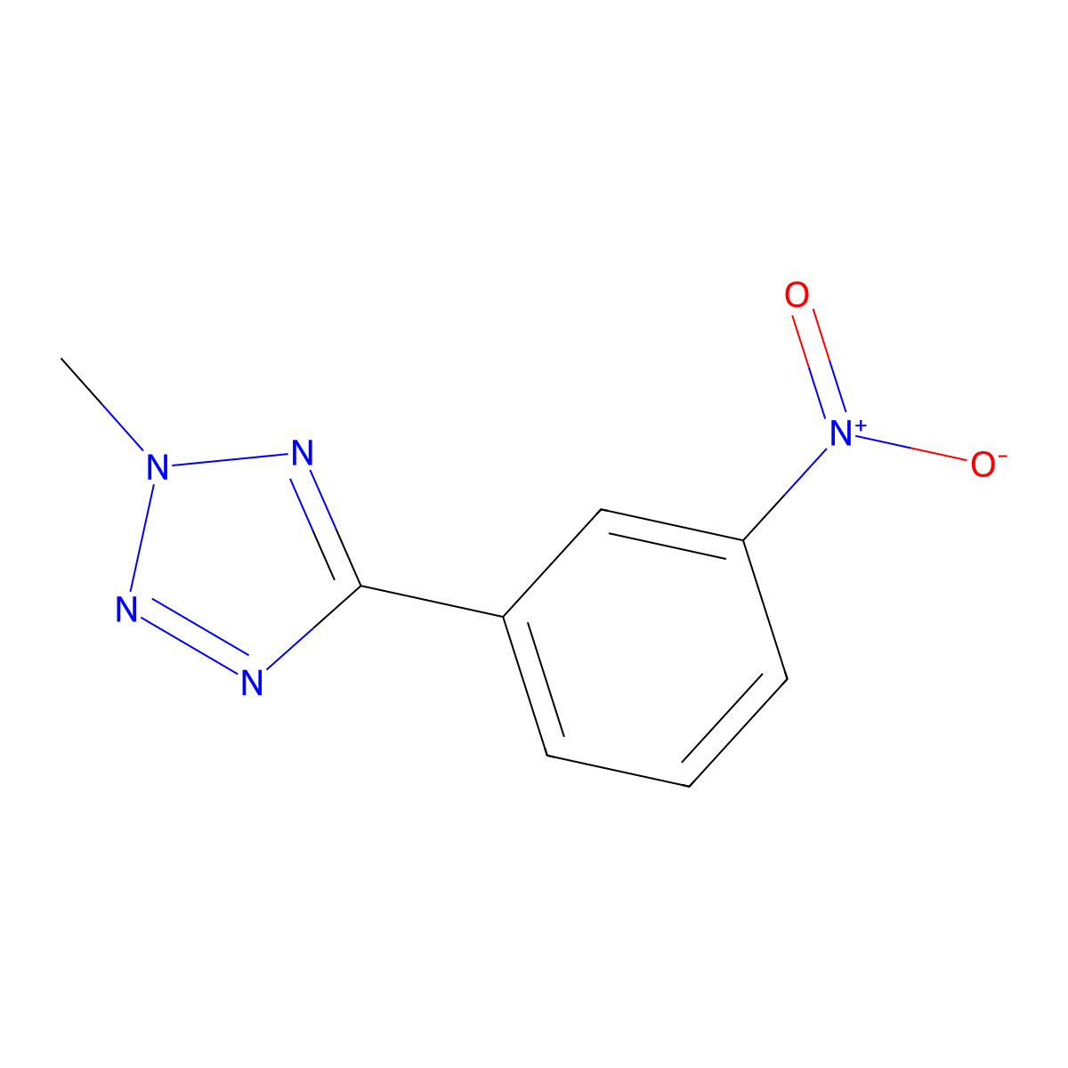 2-Methyl-5-(3-nitrophenyl)-2H-tetrazole molecular structure, CAS 69790-73-4