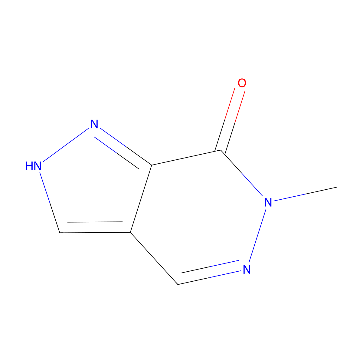 6-methyl-1H,6H,7H-pyrazolo[3,4-d]pyridazin-7-one molecular structure, CAS 69792-72-9