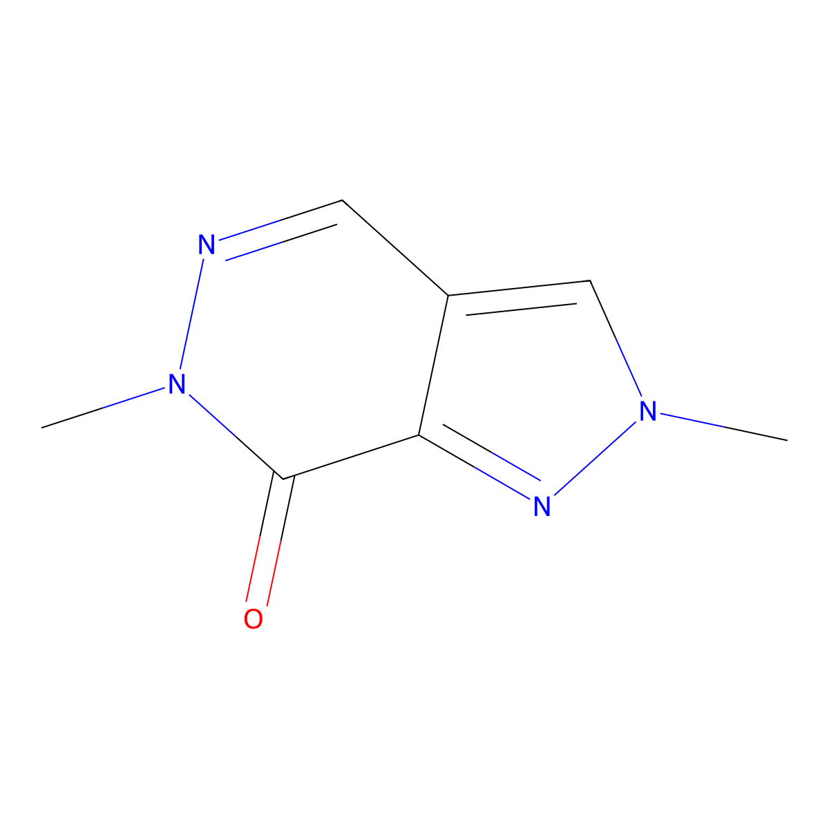 2,6-Dimethyl-2,6-dihydro-7H-pyrazolo[3,4-d]pyridazin-7-one molecular structure, CAS 69792-74-1