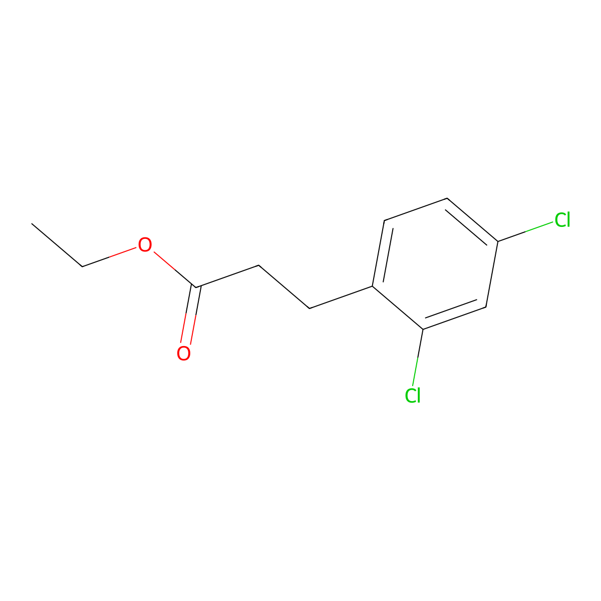 Ethyl 3-(2,4-dichlorophenyl)propanoate molecular structure, CAS 69793-07-3