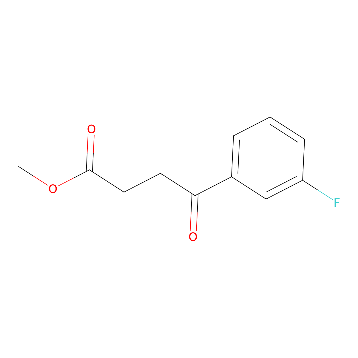 Methyl 4-(3-fluorophenyl)-4-oxobutanoate molecular structure, CAS 69797-47-3