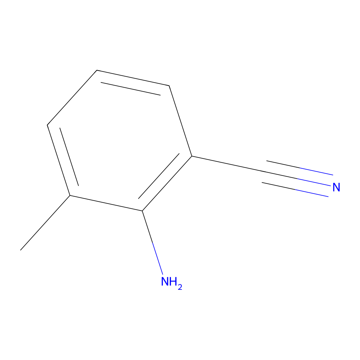 2-Amino-3-methylbenzonitrile molecular structure, CAS 69797-49-5