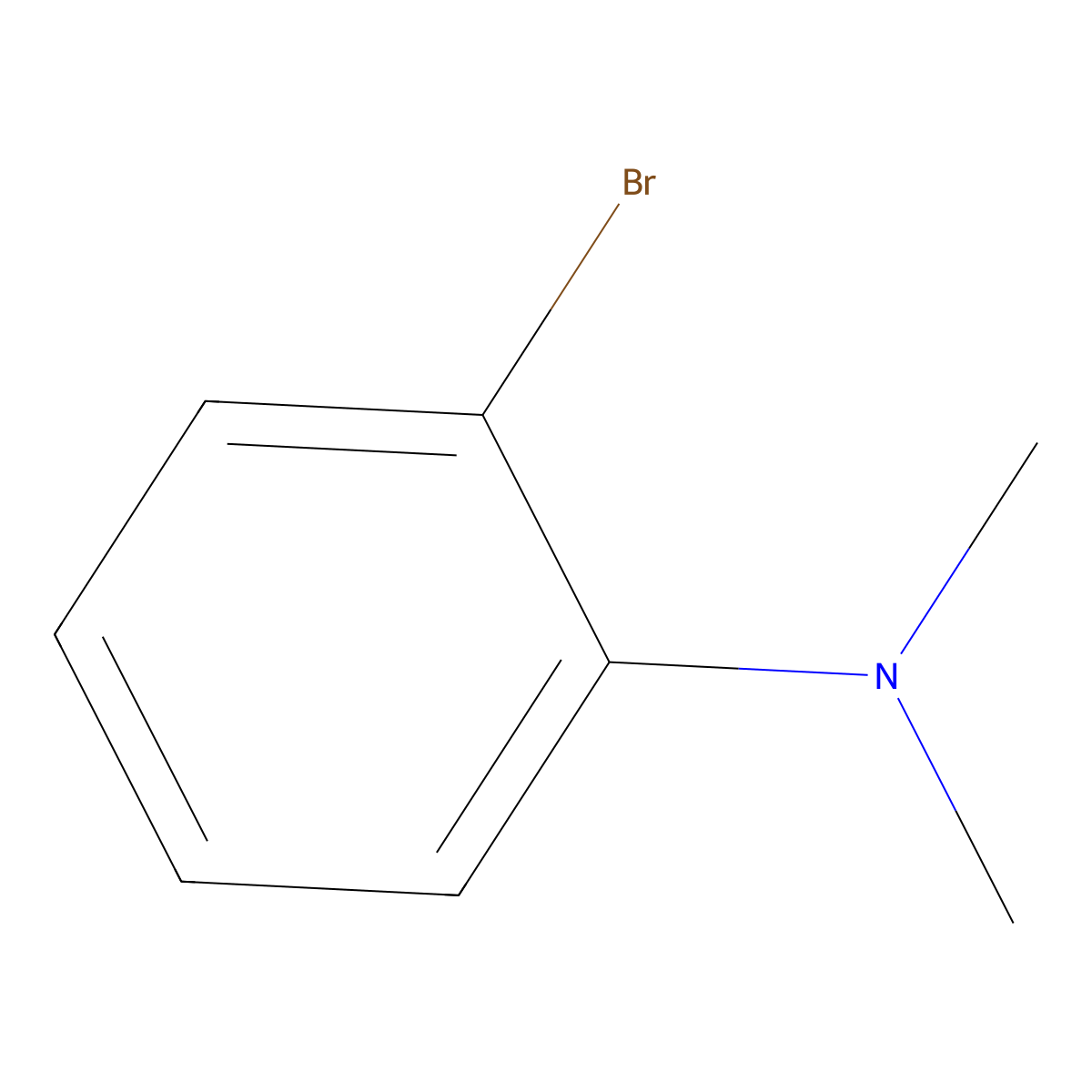 2-Bromo-N,N-dimethylaniline molecular structure, CAS 698-00-0