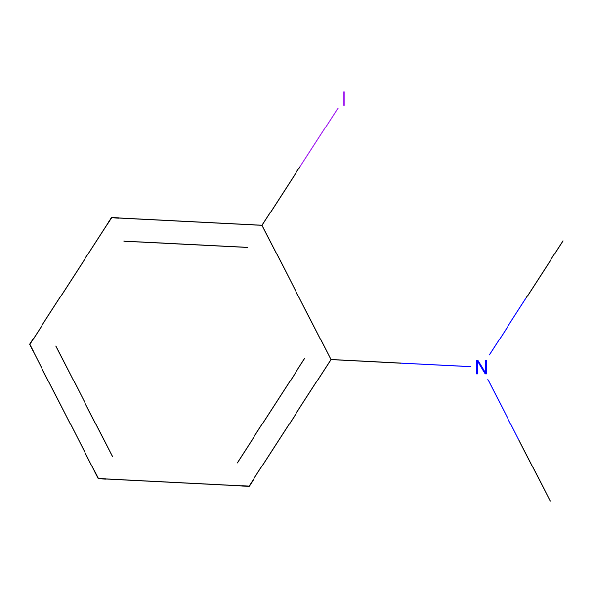 2-iodo-N,N-dimethylaniline molecular structure, CAS 698-02-2