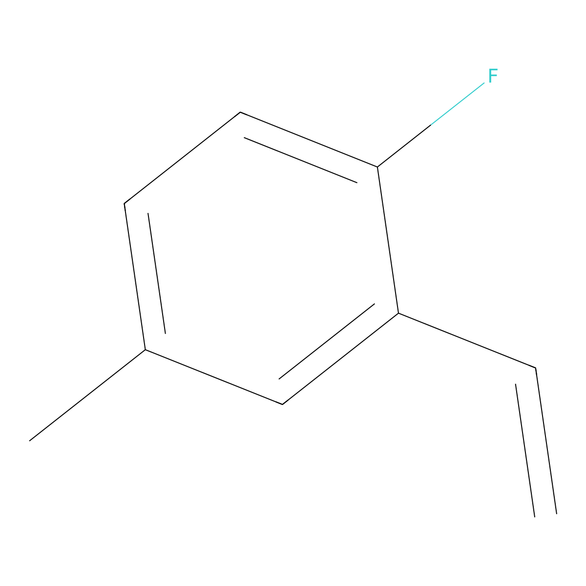 1-Fluoro-4-methyl-2-vinylbenzene molecular structure, CAS 698-12-4
