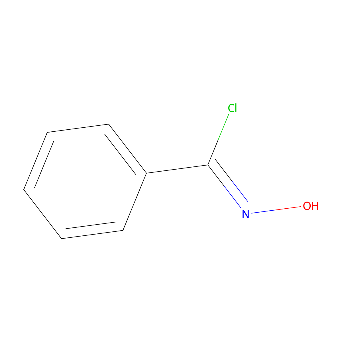 Alpha-chlorobenzaldoxime molecular structure, CAS 698-16-8