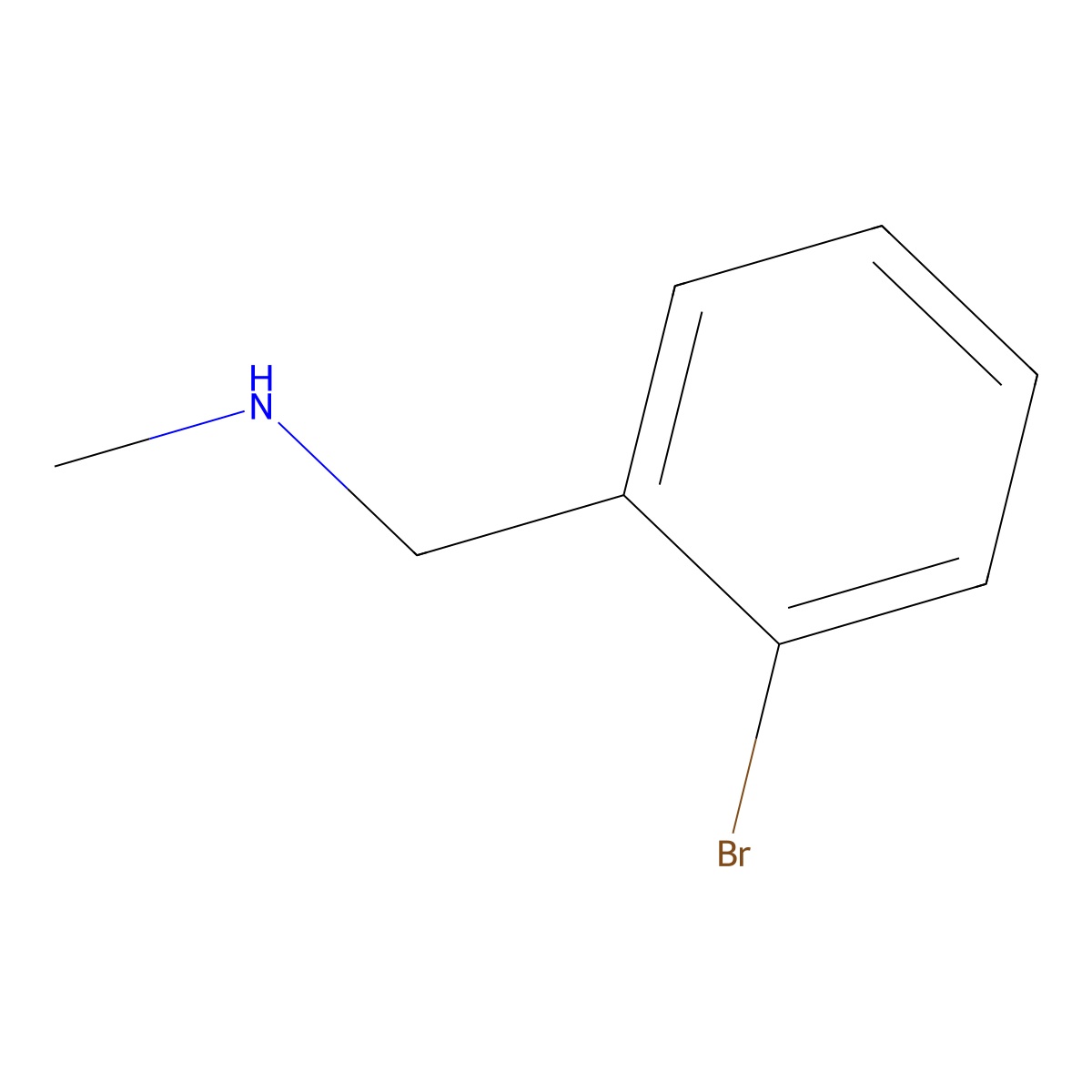 2-Bromo-N-methylbenzylamine molecular structure, CAS 698-19-1