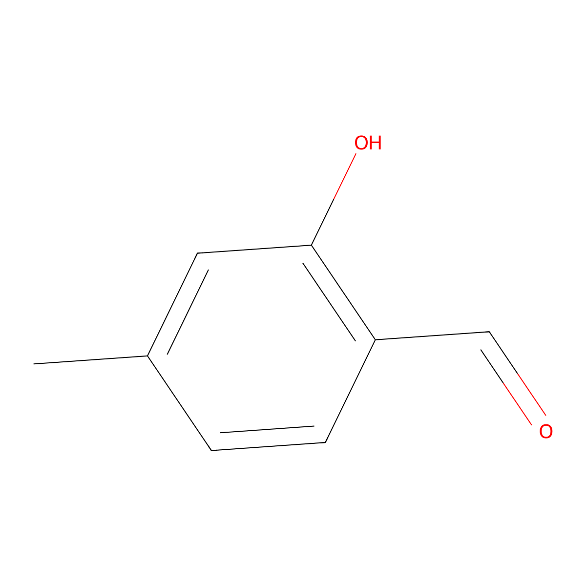 2-Hydroxy-4-methylbenzaldehyde molecular structure, CAS 698-27-1