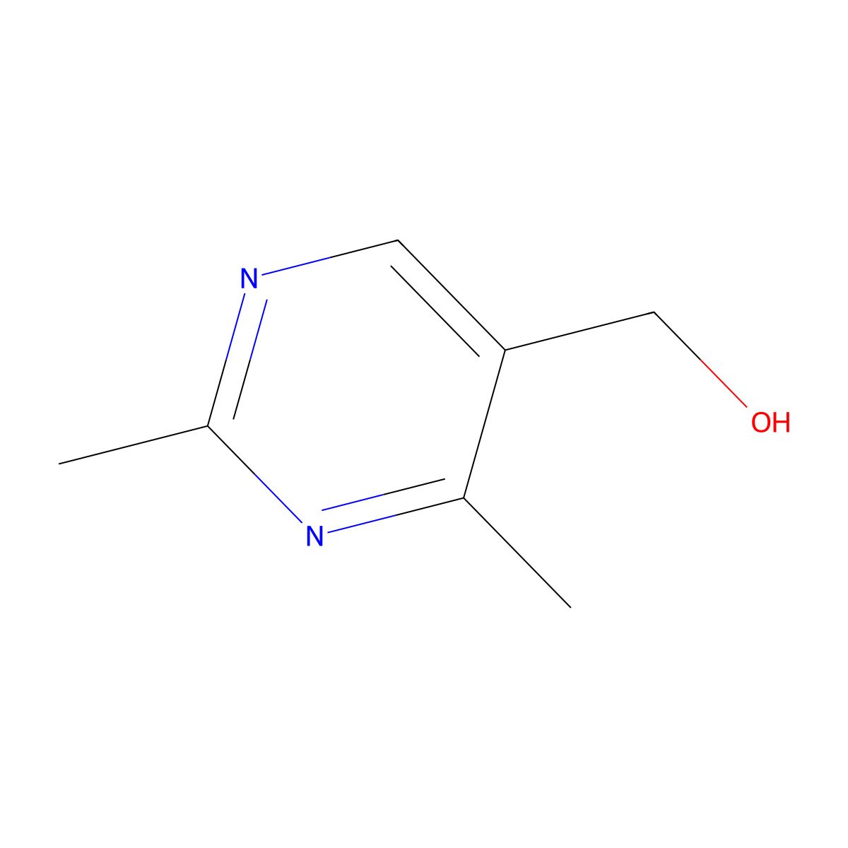 2,4-Dimethyl-5-pyrimidinemethanol molecular structure, CAS 698-28-2