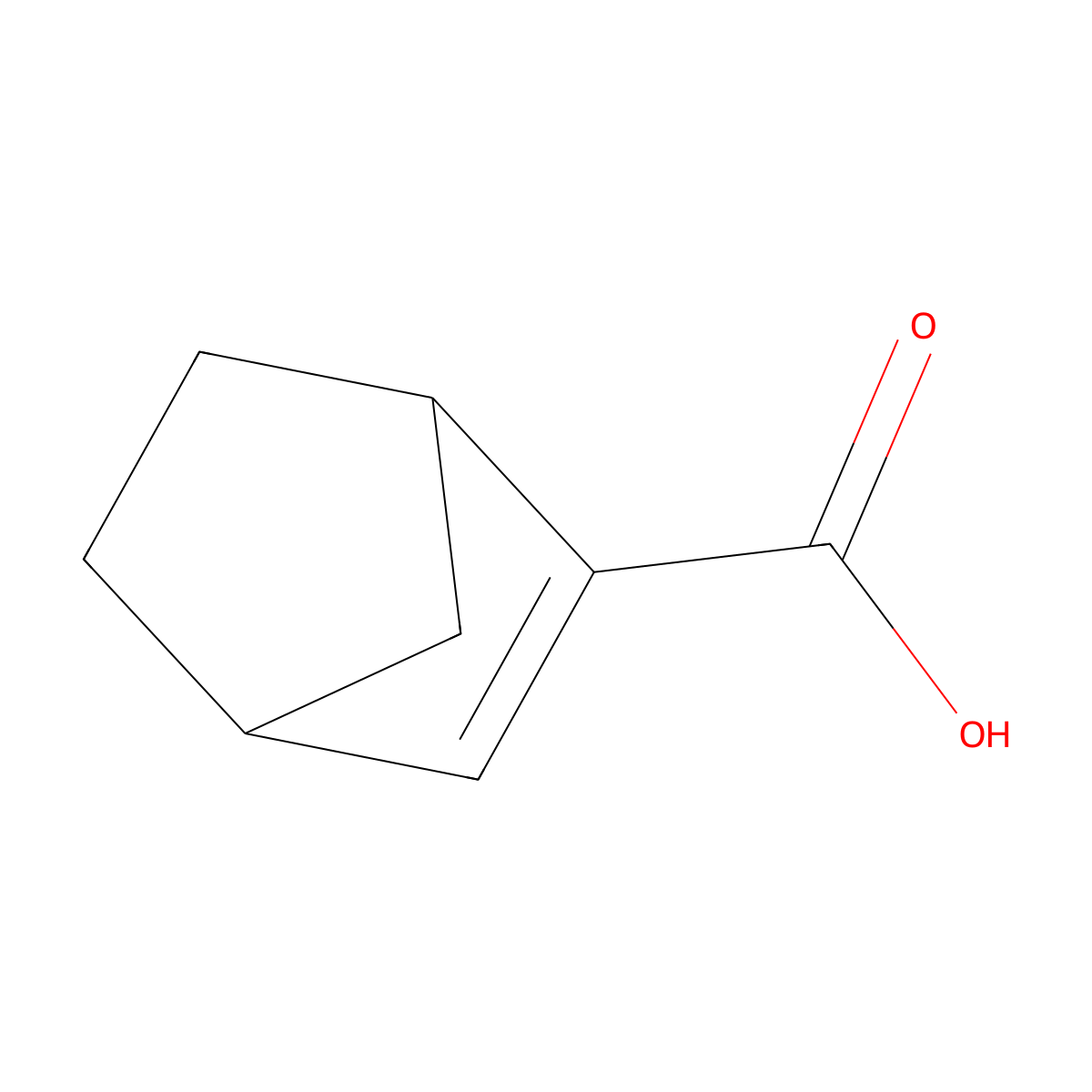 Bicyclo(2.2.1)hept-2-ene-2-carboxylic acid molecular structure, CAS 698-39-5