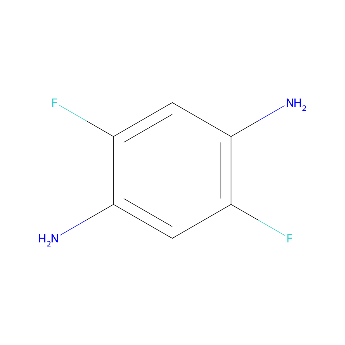 2,5-Difluoro-1,4-benzenediamine molecular structure, CAS 698-52-2