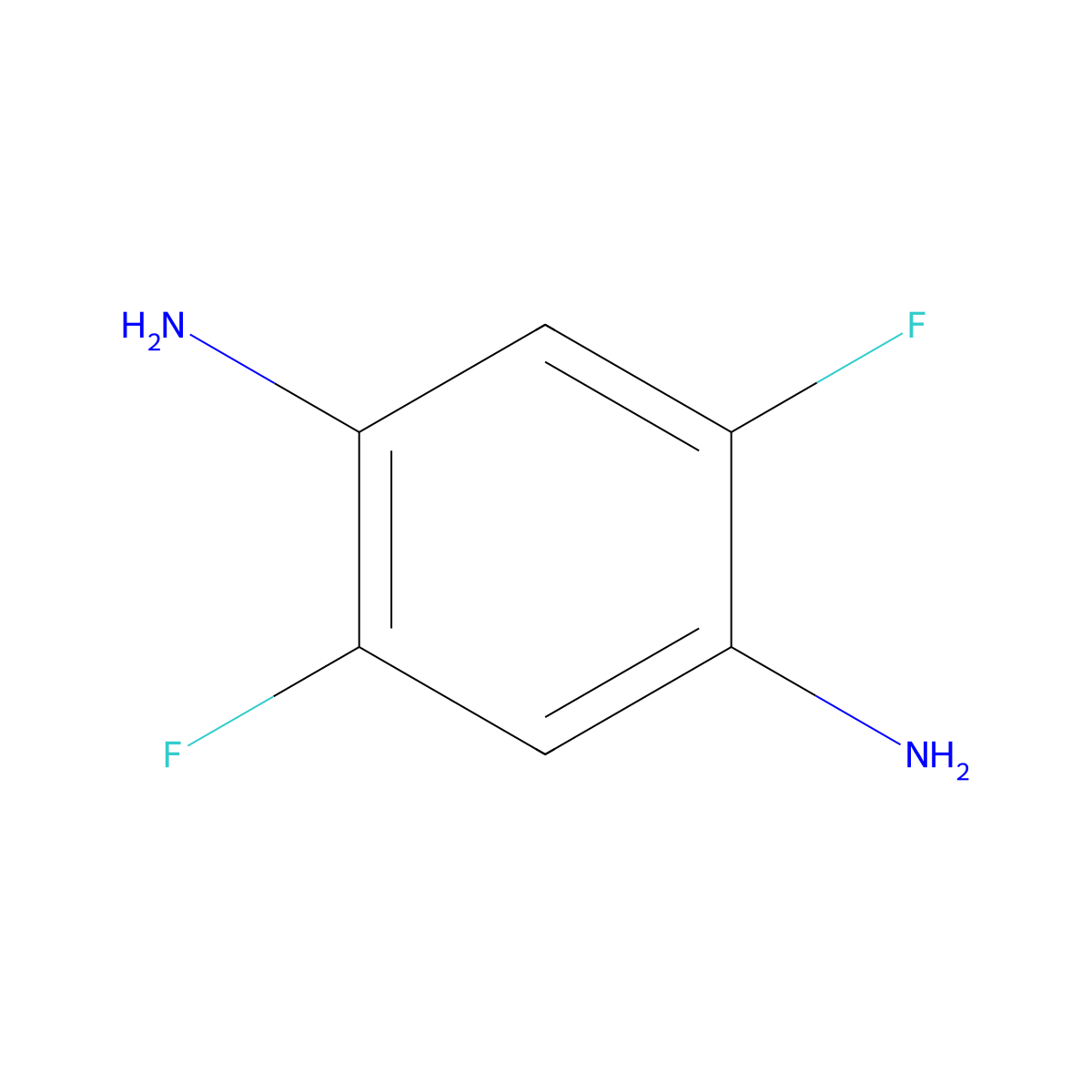 2,5-Difluoro-1,4-benzenediamine molecular structure, CAS 698-52-2