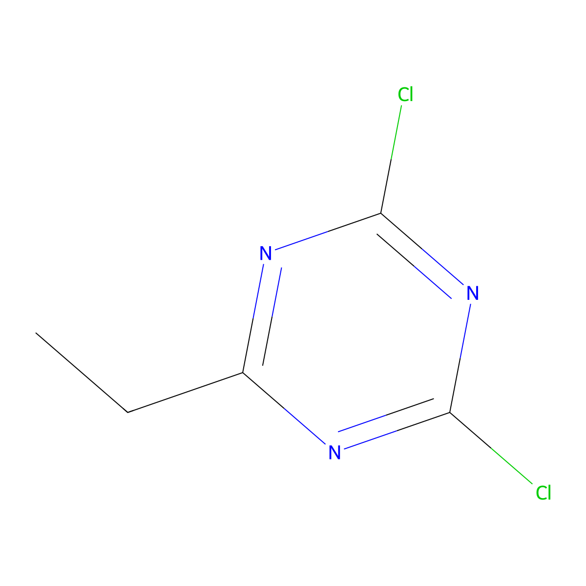 2,4-Dichloro-6-ethyl-1,3,5-triazine molecular structure, CAS 698-72-6