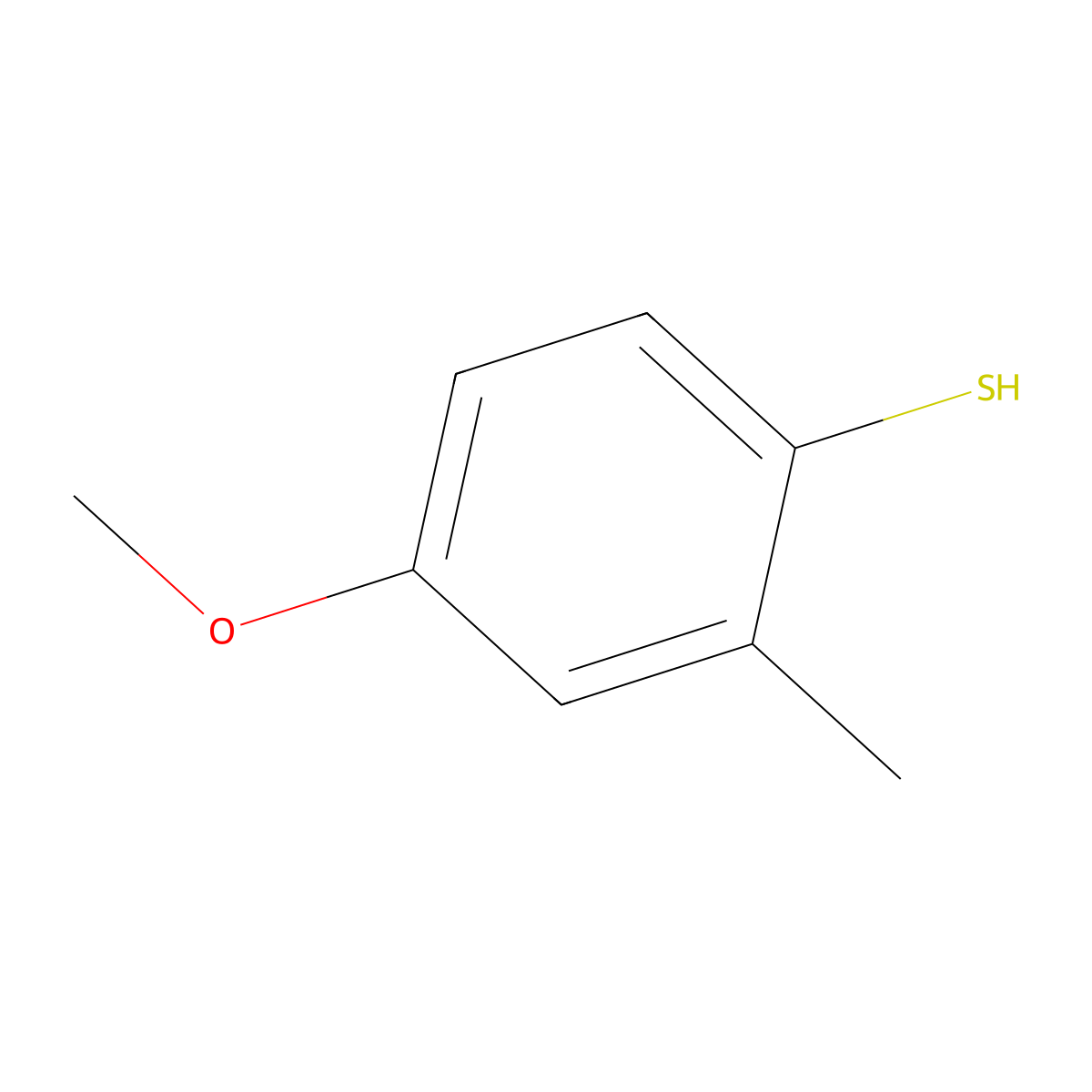 4-Methoxy-2-methylbenzenethiol molecular structure, CAS 698-81-7