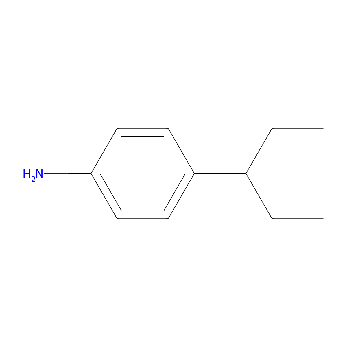 4-(Pentan-3-yl)benzenamine molecular structure, CAS 69800-94-8