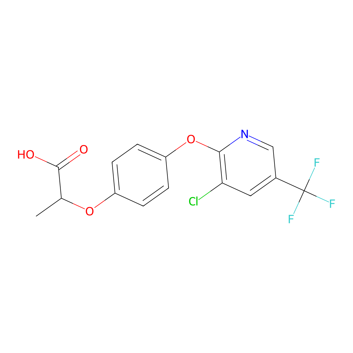Haloxyfop molecular structure, CAS 69806-34-4