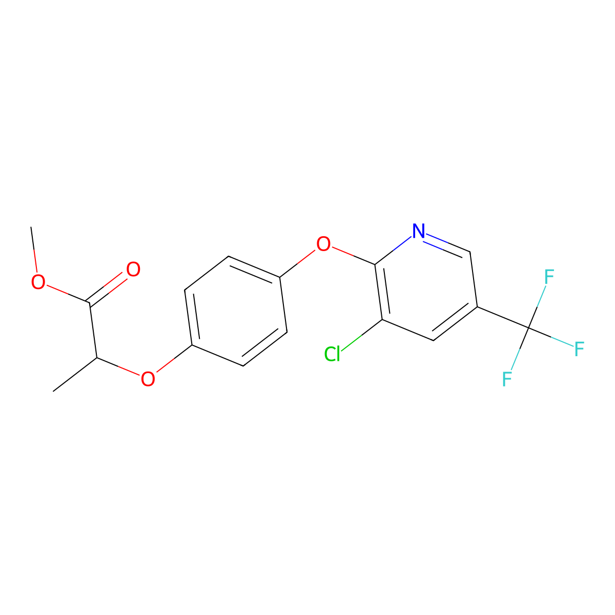 Haloxyfop-methyl molecular structure, CAS 69806-40-2