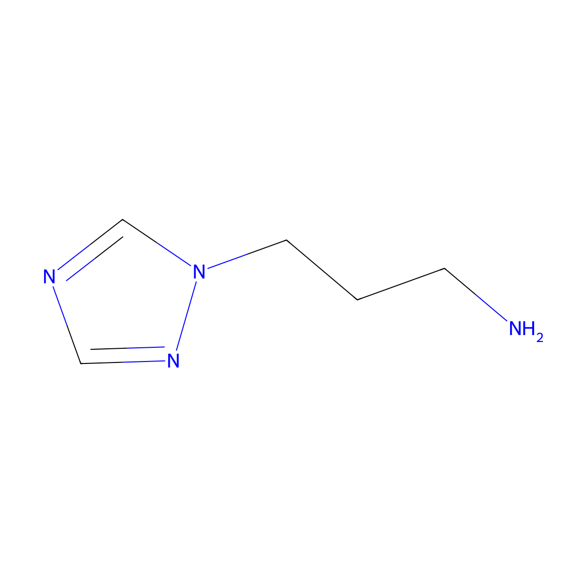 1H-1,2,4-Triazole-1-propanamine molecular structure, CAS 69807-82-5