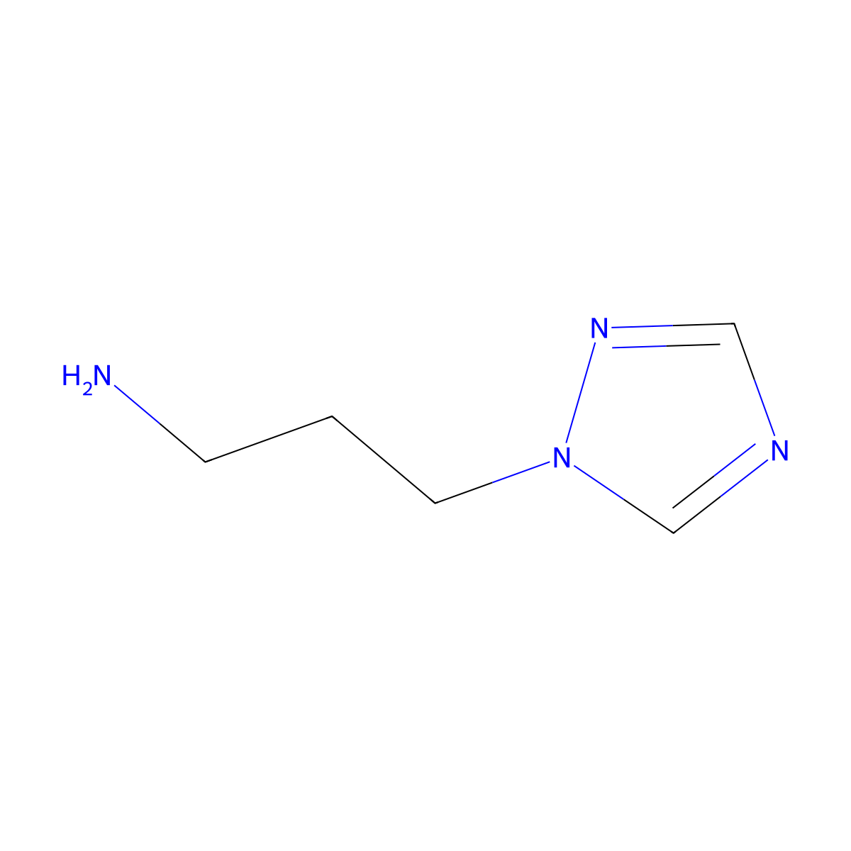 1H-1,2,4-Triazole-1-propanamine molecular structure, CAS 69807-82-5