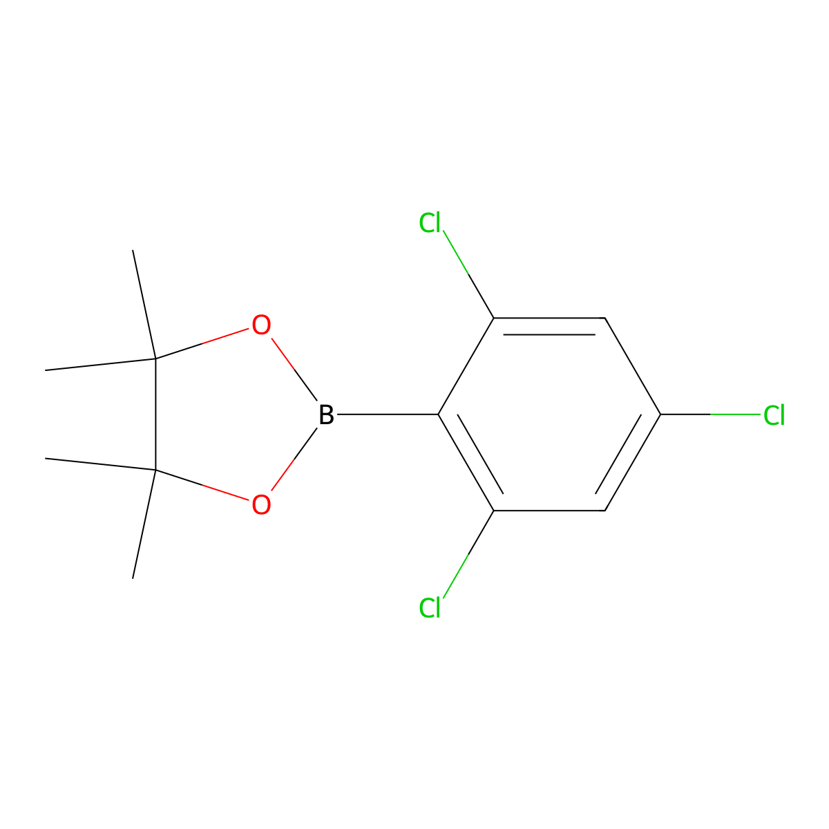 4,4,5,5-Tetramethyl-2-(2,4,6-trichlorophenyl)-1,3,2-dioxaborolane molecular structure, CAS 69807-93-8