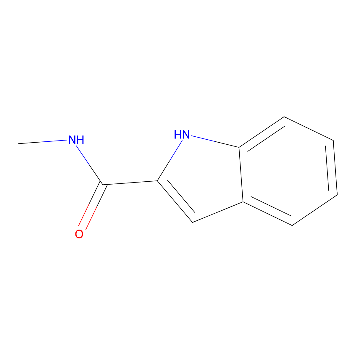 N-methyl-1H-indole-2-carboxamide molecular structure, CAS 69808-71-5