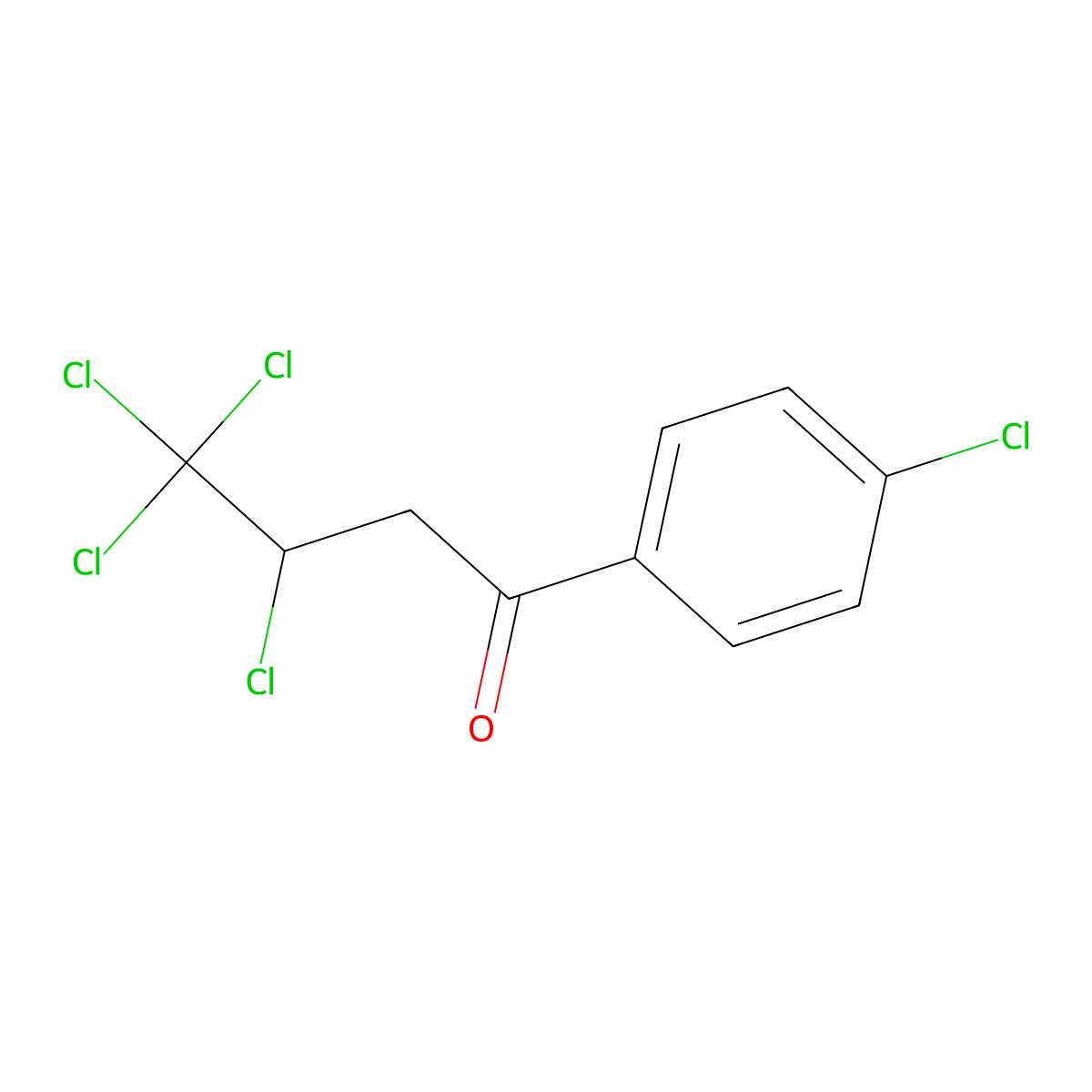 3,4,4,4-Tetrachloro-1-(4-chlorophenyl)butan-1-one molecular structure, CAS 69808-97-5