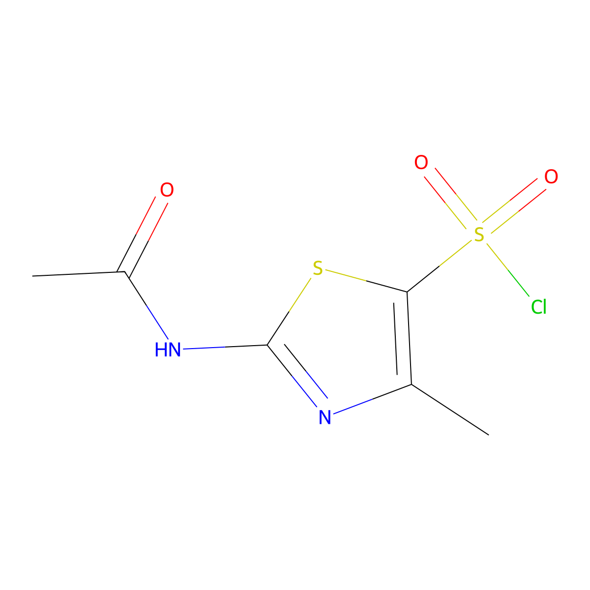 2-Acetamido-4-methylthiazole-5-sulfonyl chloride molecular structure, CAS 69812-29-9
