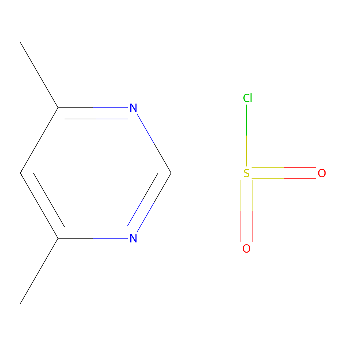 4,6-dimethylpyrimidine-2-sulfonyl Chloride molecular structure, CAS 69812-31-3