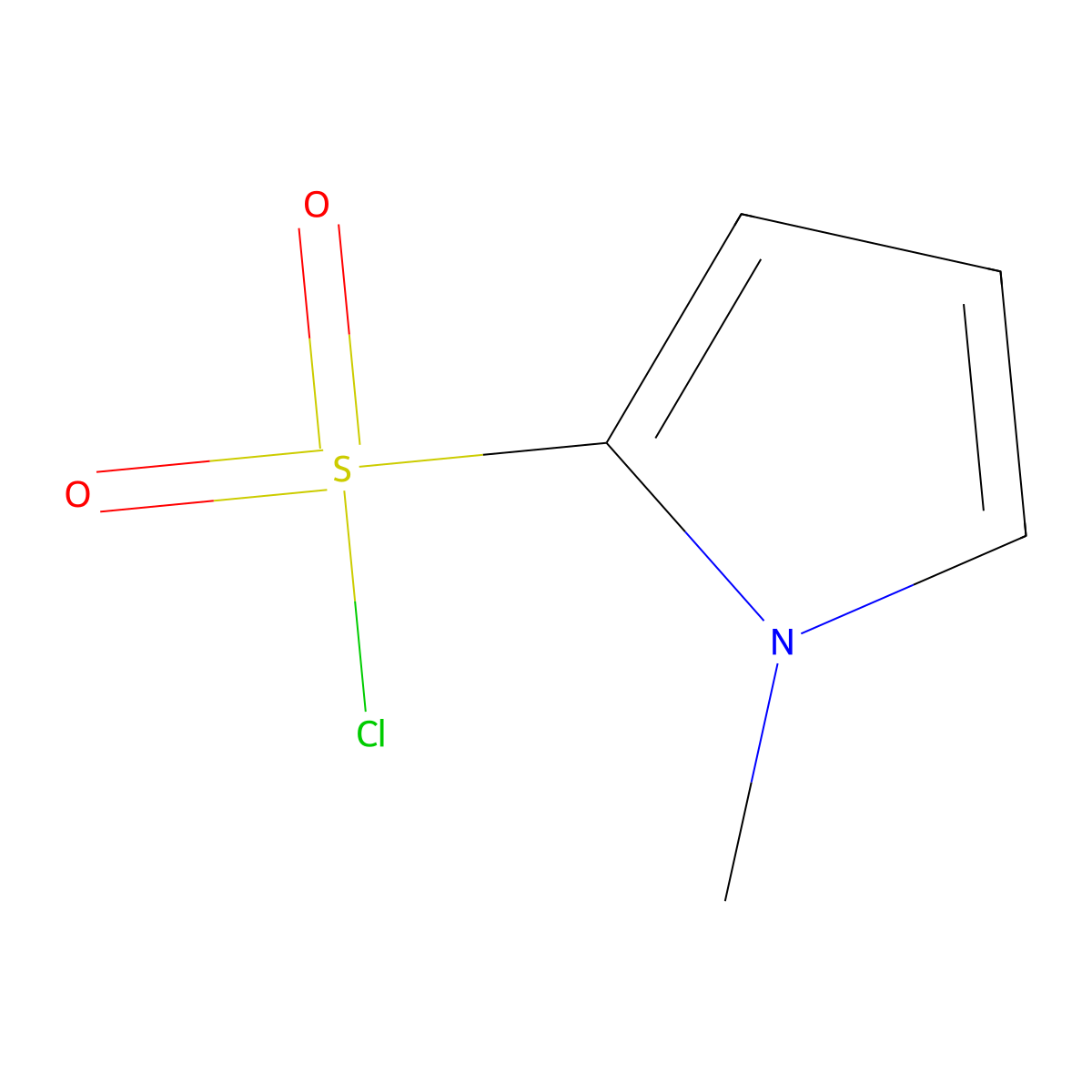 1-Methyl-1H-pyrrole-2-sulfonyl chloride molecular structure, CAS 69815-96-9