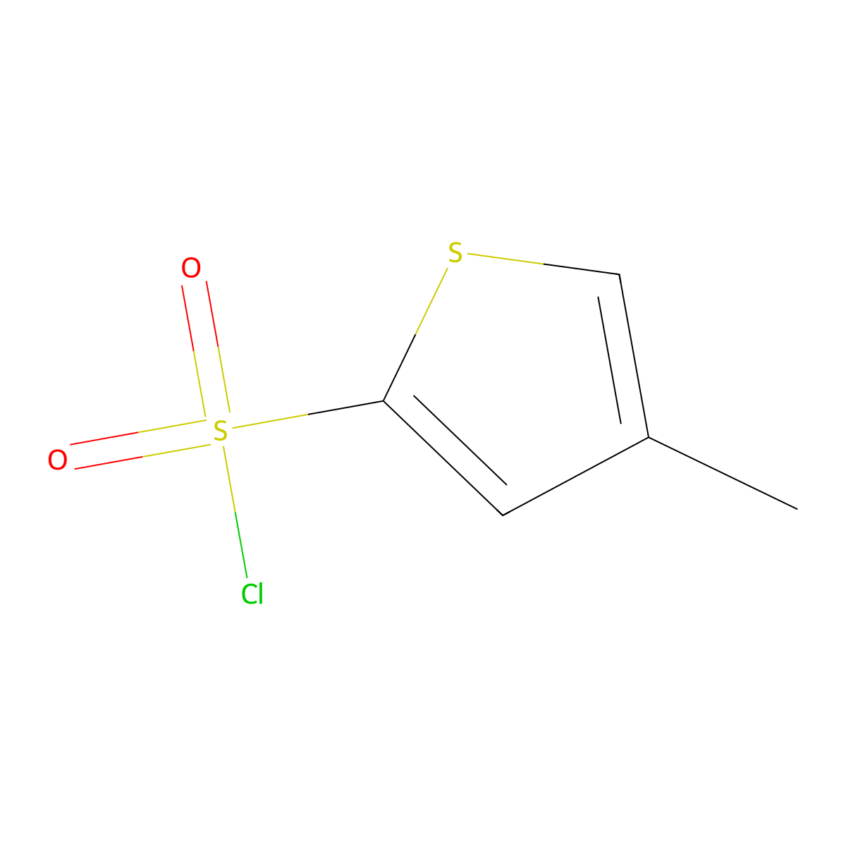 4-Methylthiophene-2-sulfonyl chloride molecular structure, CAS 69815-97-0