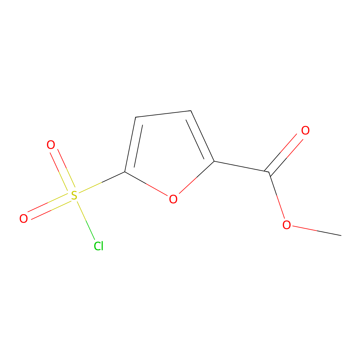 Methyl 5-(Chlorosulfonyl)-2-Furoate molecular structure, CAS 69816-05-3