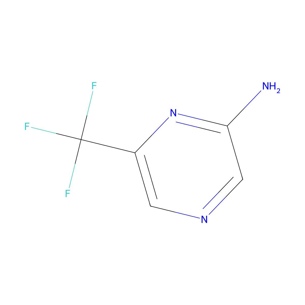 6-(Trifluoromethyl)pyrazin-2-amine molecular structure, CAS 69816-35-9
