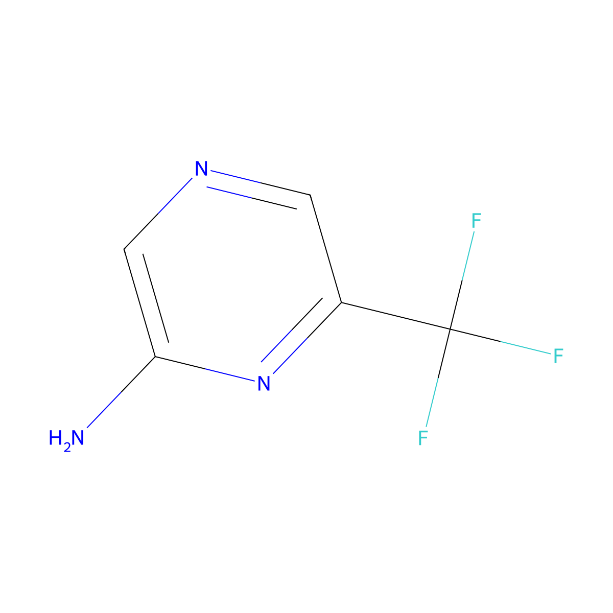 6-(Trifluoromethyl)pyrazin-2-amine molecular structure, CAS 69816-35-9