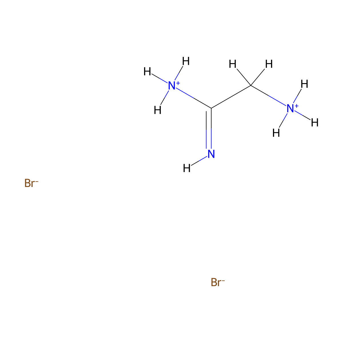 (2-azaniumylethanimidoyl)azanium dibromide molecular structure, CAS 69816-37-1