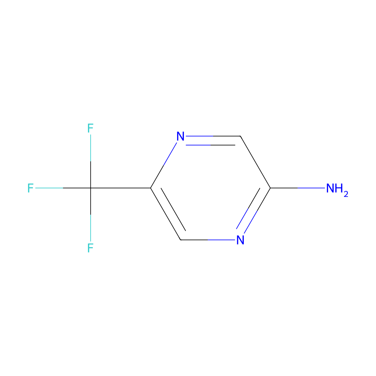 5-(Trifluoromethyl)pyrazin-2-amine molecular structure, CAS 69816-38-2