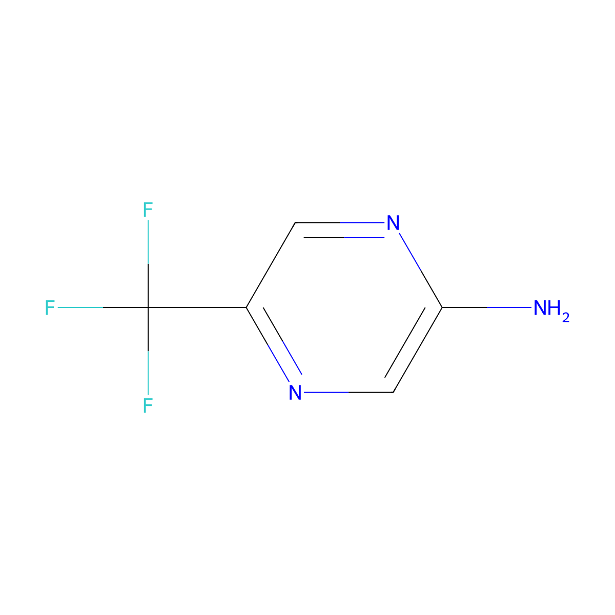 5-(Trifluoromethyl)pyrazin-2-amine molecular structure, CAS 69816-38-2