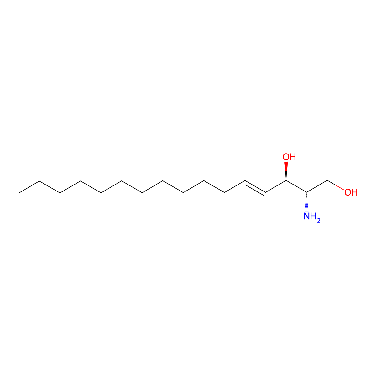 C16 Sphingosine molecular structure, CAS 6982-09-8