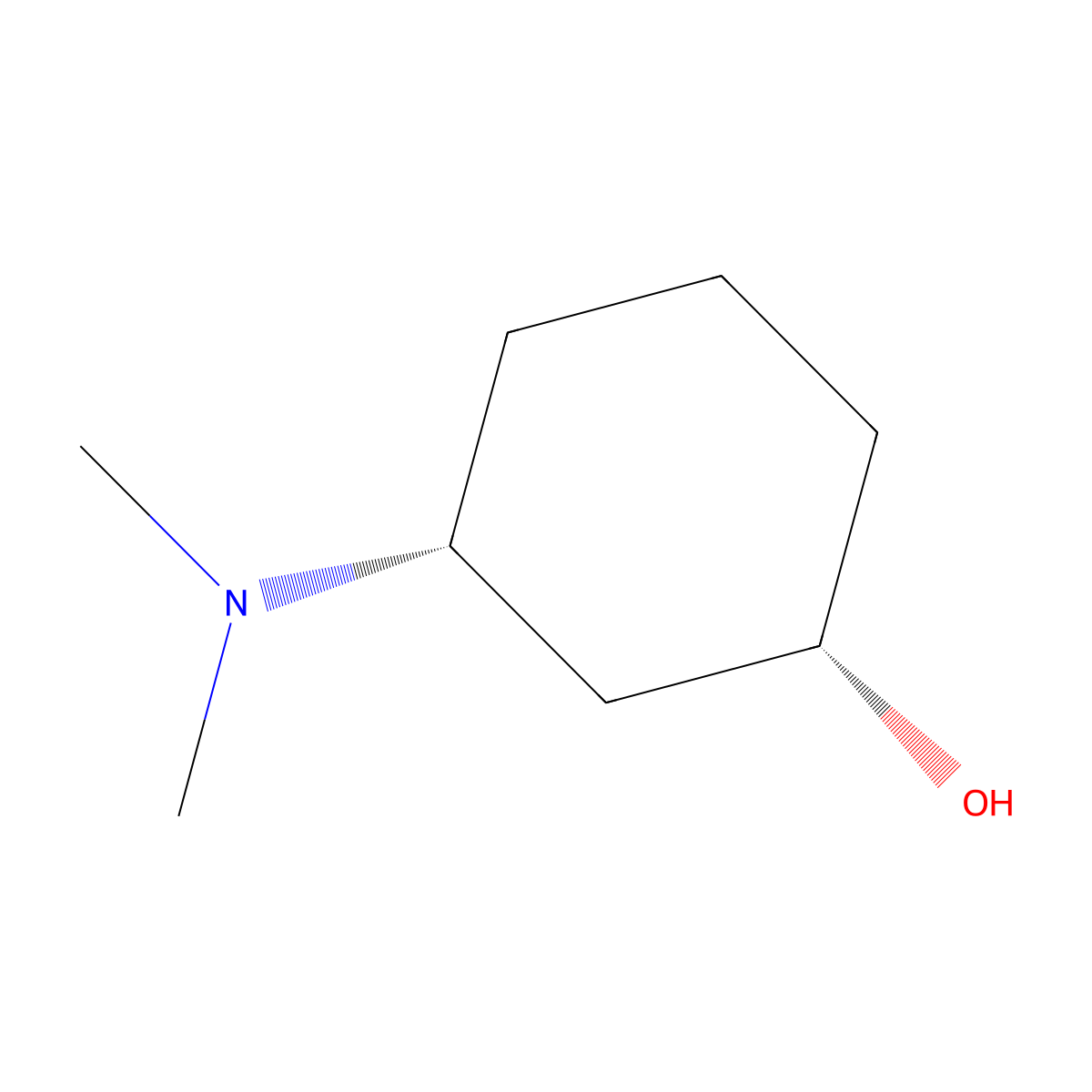 (1S,3R)-3-(Dimethylamino)cyclohexanol molecular structure, CAS 6982-36-1