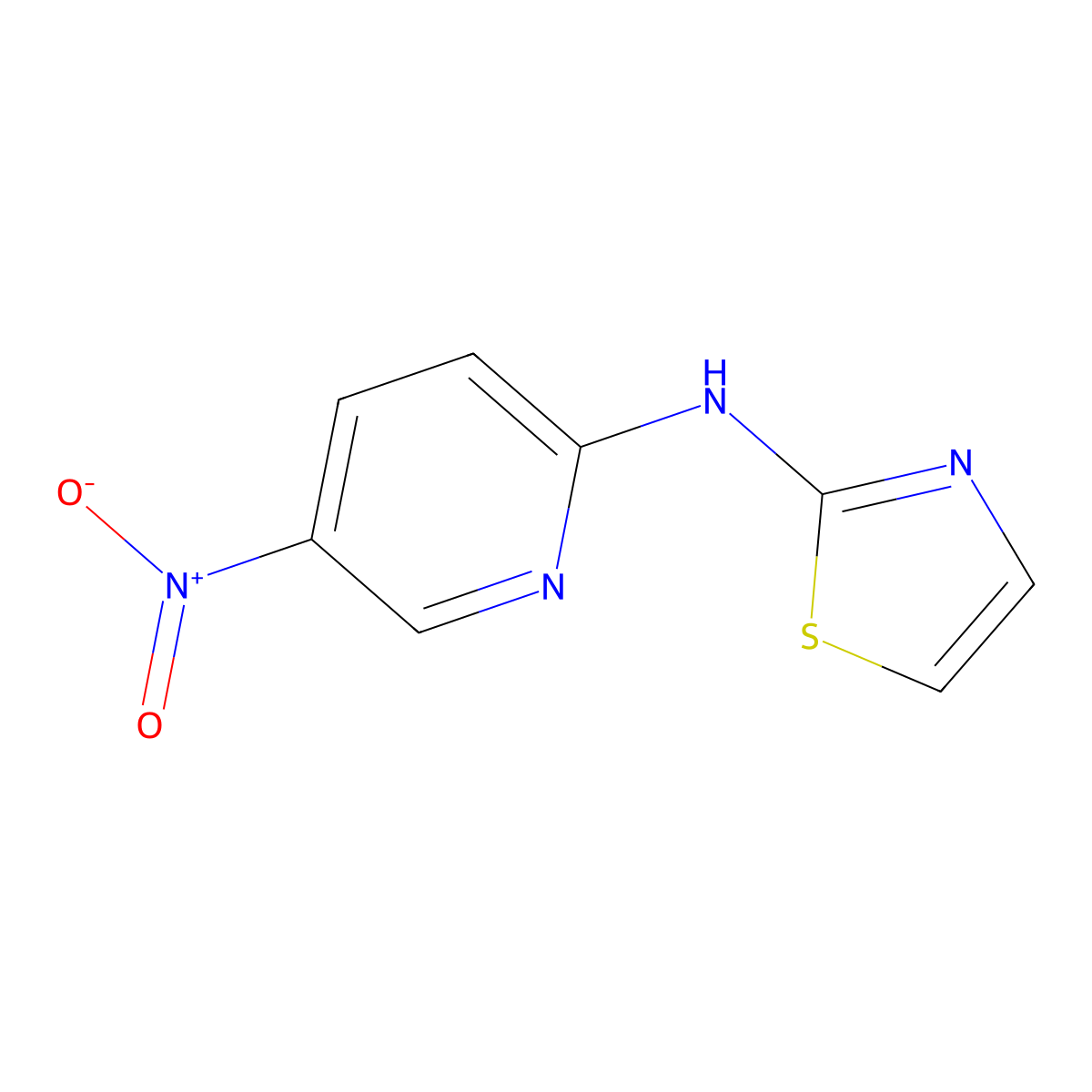 N-(5-nitropyridin-2-yl)thiazol-2-amine molecular structure, CAS 69824-53-9