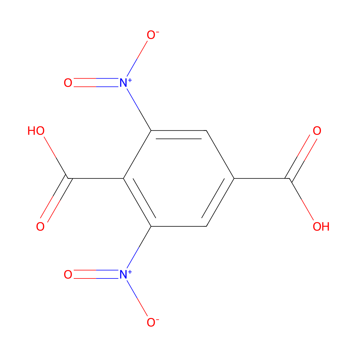 2,6-Dinitroterephthalic acid molecular structure, CAS 69824-99-3