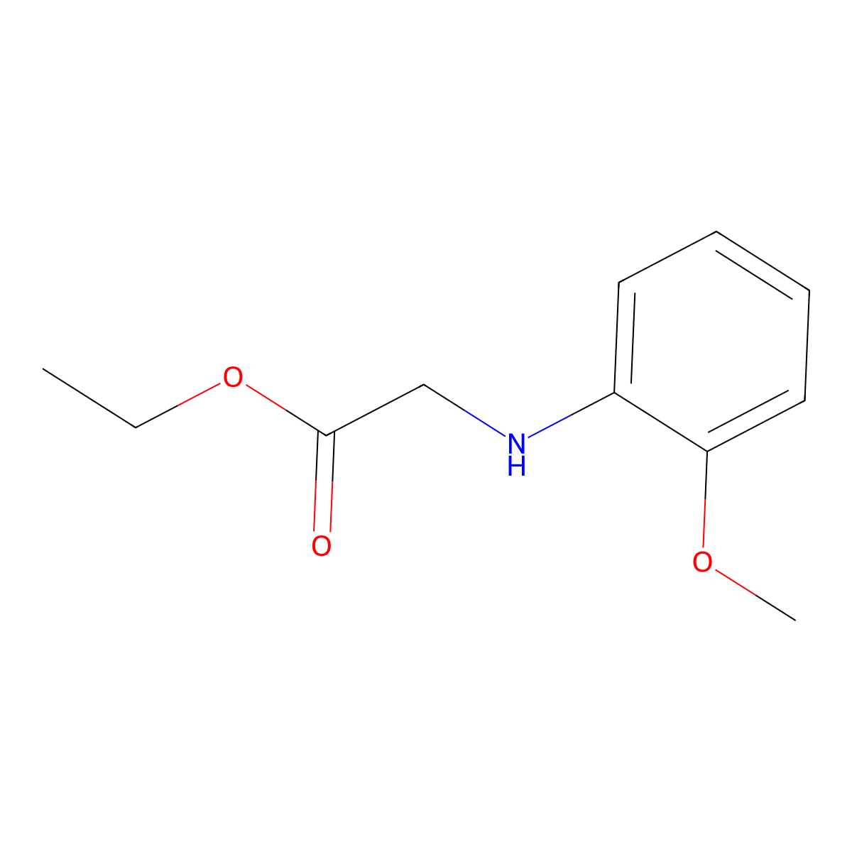 N-(2-Methoxyphenyl)glycine ethyl ester molecular structure, CAS 69825-50-9