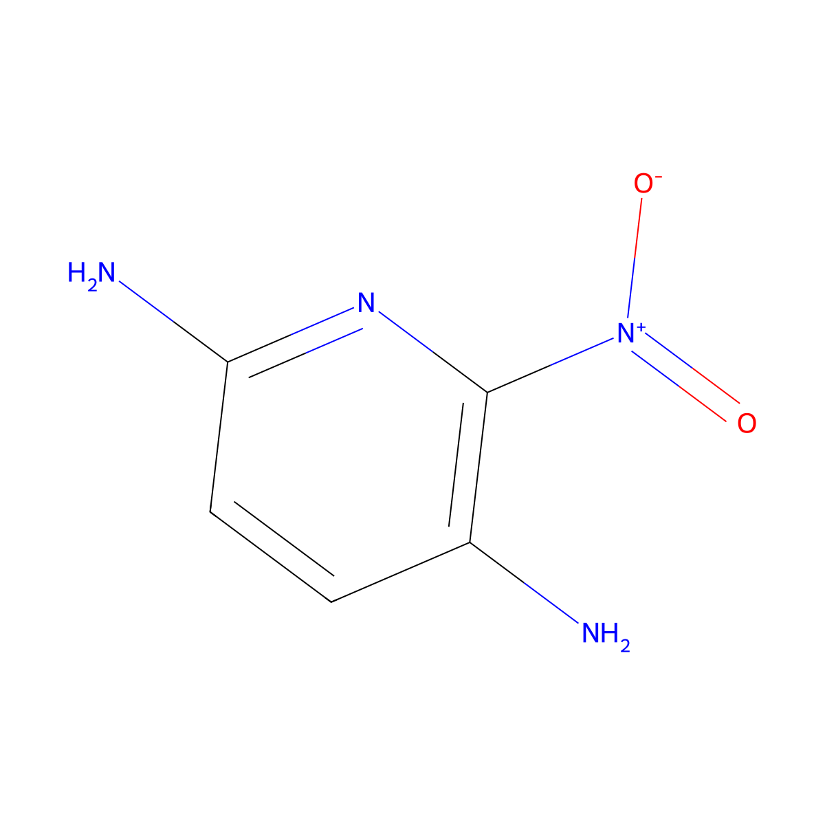 6-Nitro-2,5-pyridinediamine molecular structure, CAS 69825-83-8