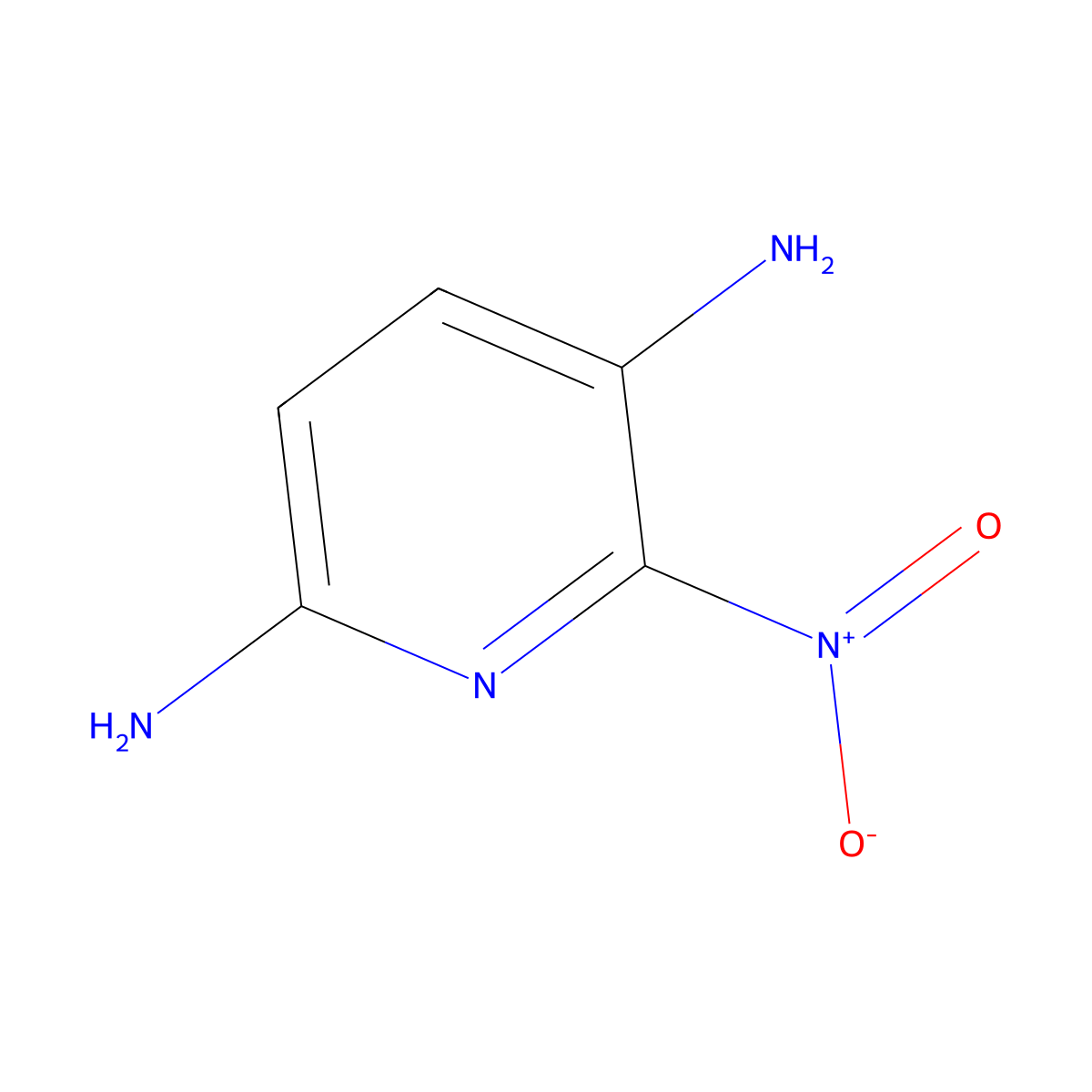 6-Nitro-2,5-pyridinediamine molecular structure, CAS 69825-83-8