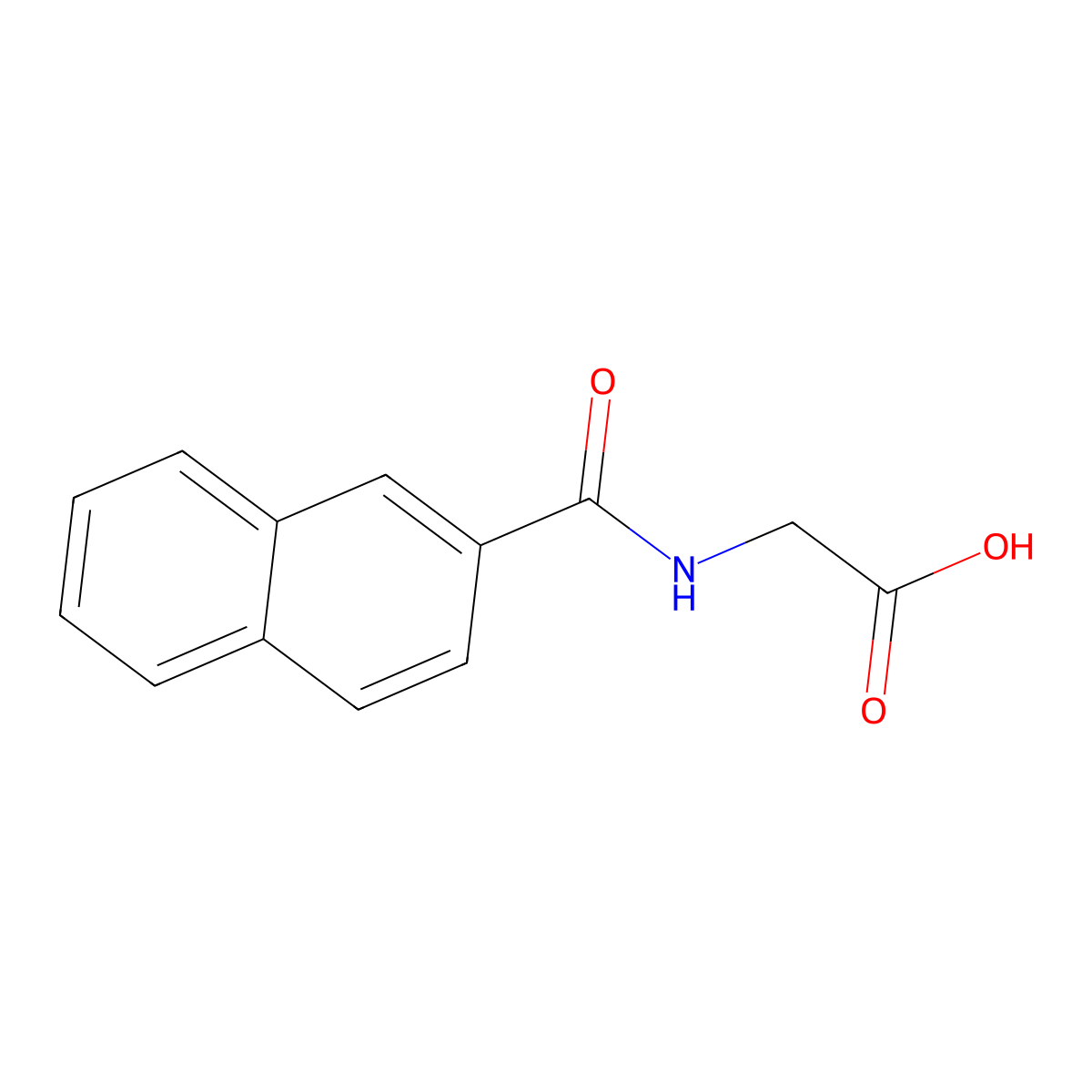 2-Naphthoylglycine molecular structure, CAS 69826-63-7