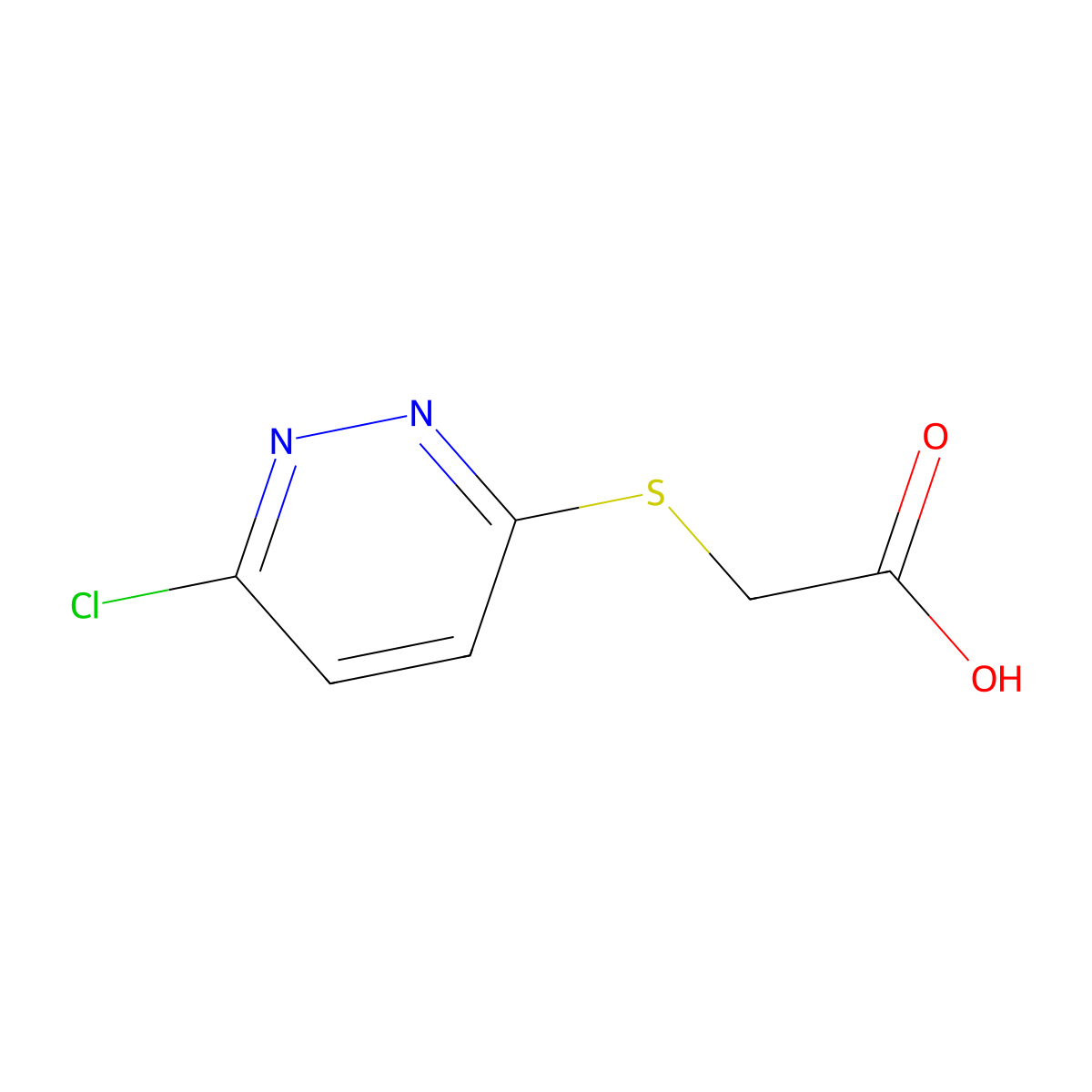 2-((6-Chloropyridazin-3-yl)thio)acetic acid molecular structure, CAS 69827-43-6