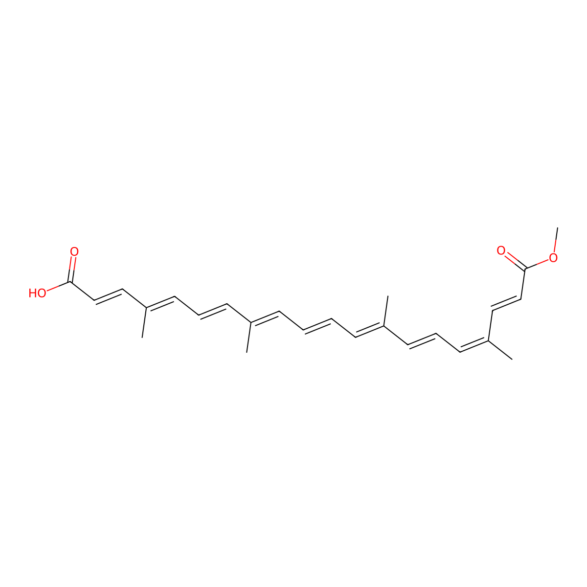 Bixin molecular structure, CAS 6983-79-5