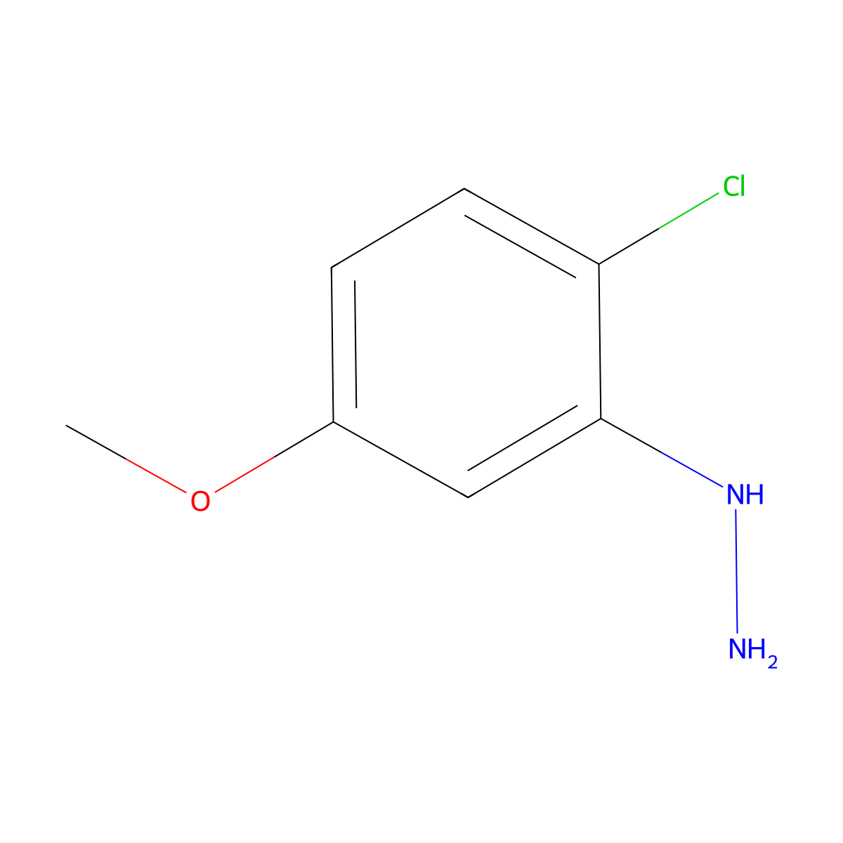 (2-Chloro-5-methoxyphenyl)hydrazine molecular structure, CAS 69833-19-8