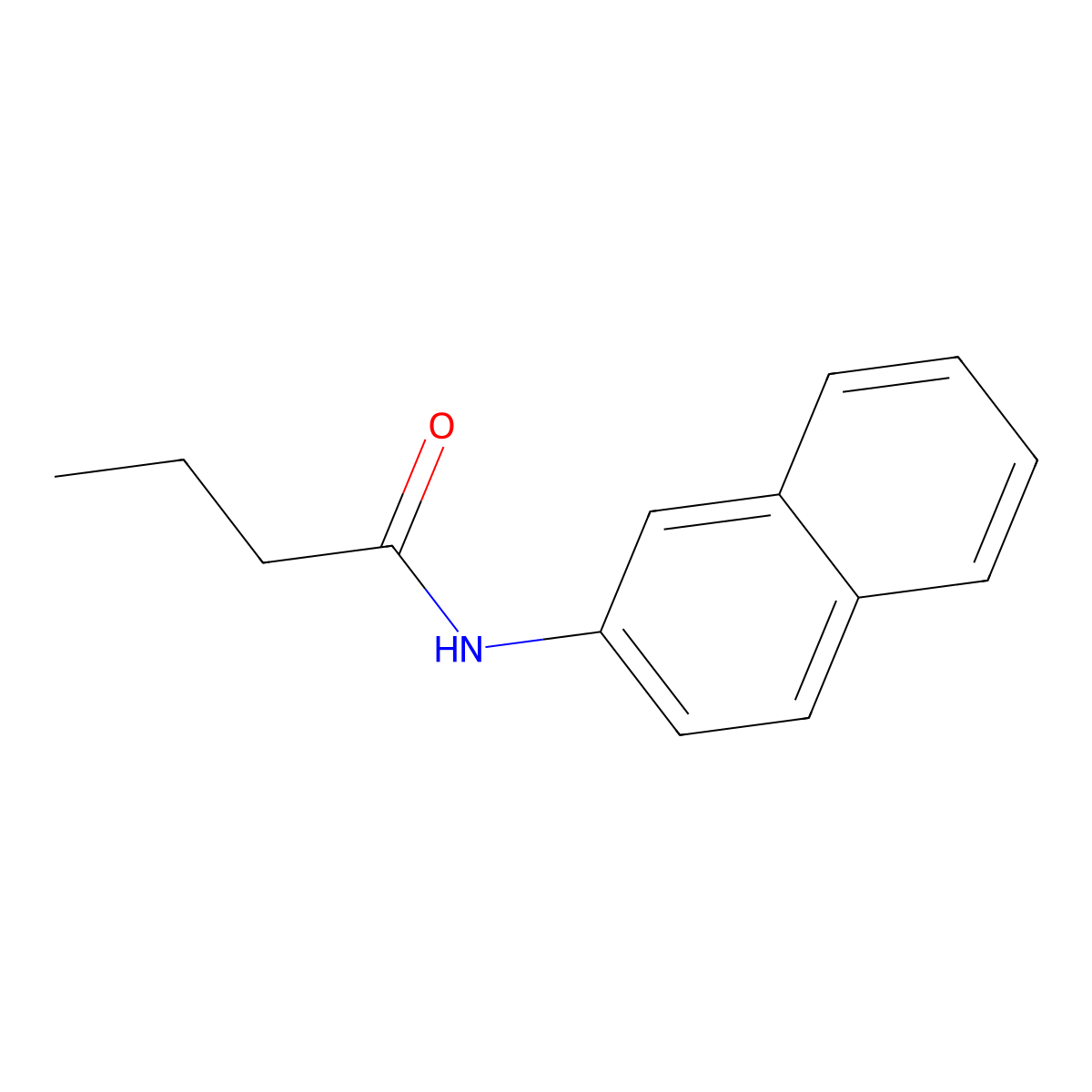 Butyramide, N-2-naphthyl- molecular structure, CAS 69833-23-4