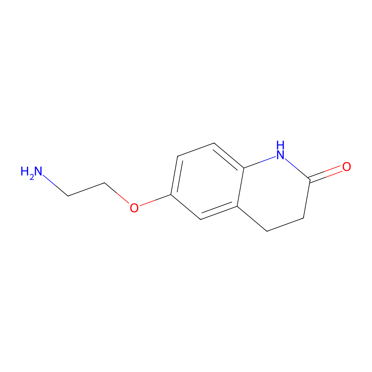 6-(2-Aminoethoxy)-1,2,3,4-tetrahydroquinolin-2-one molecular structure, CAS 698338-33-9